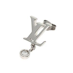 LOUIS VUITTON Puce Idylle Blossom LV Diamond Single Earring White Gold